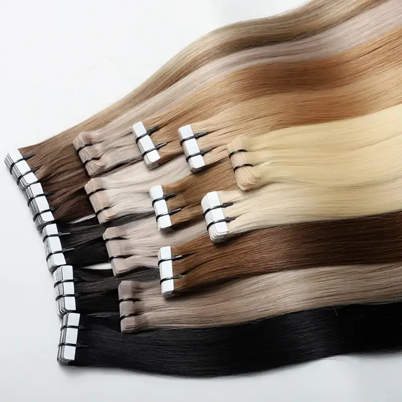 Extensions de cheveux à bande adhésive
