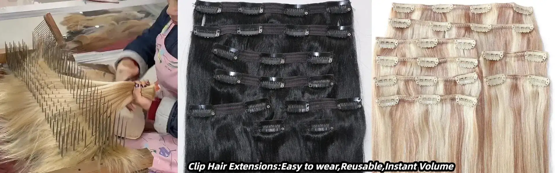 Extensions de cheveux à clips