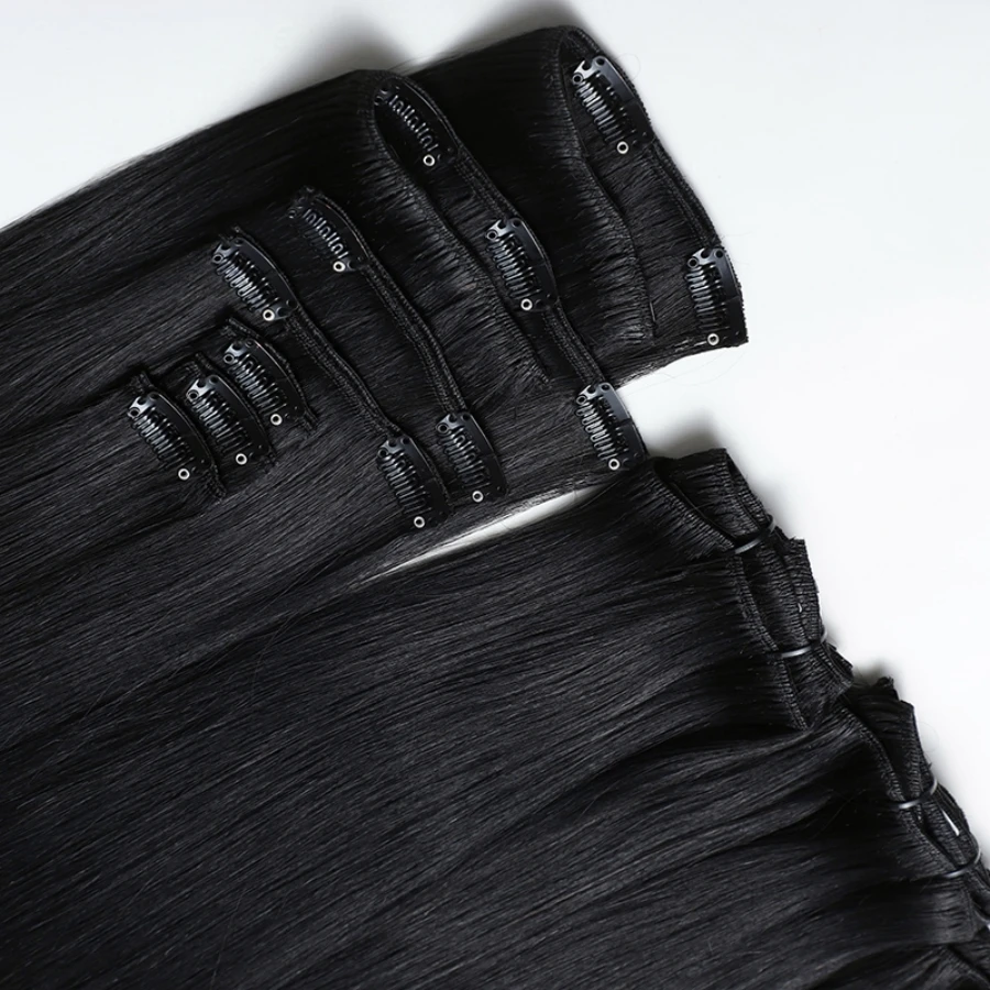 Extensions de cheveux à clips cheveux humains Remy